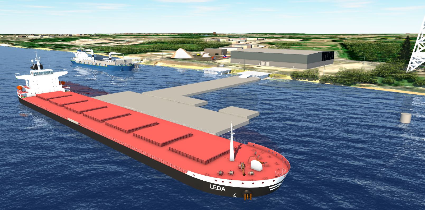 Maquette du projet de terminal portuaire de QSL